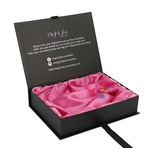 custom corrugated cardboard handbag packaging box with ribbon wholesale underwear shoe clothing paper box