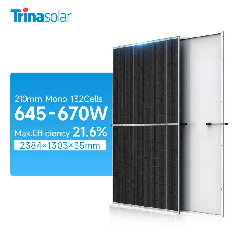 650 Вт солнечная панель Trina 660 670 для дома n типа