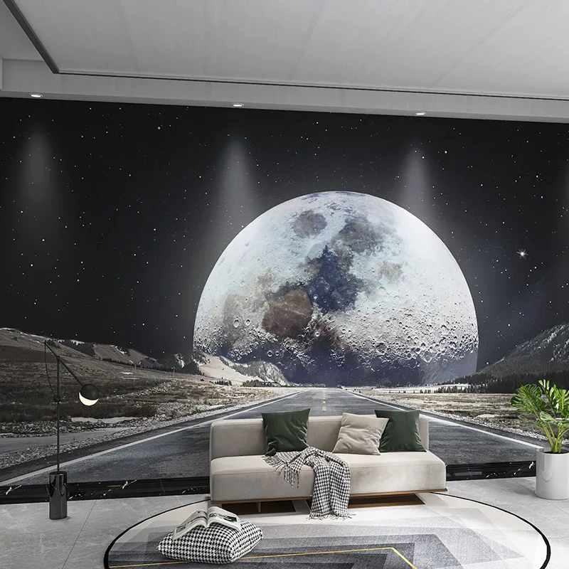 kids room astronaut 3d wallpaper fantasy starry sky wall cloth cartoon universe environmental bedroom wall fabric