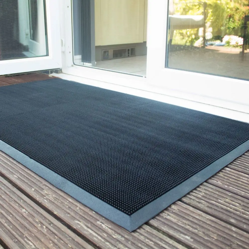 0utdoor Outside Entrance Welcome Entry Non Slip Heavy Duty Commercial Virgin Recycled Natural Fingertip Rubber Floor Mats