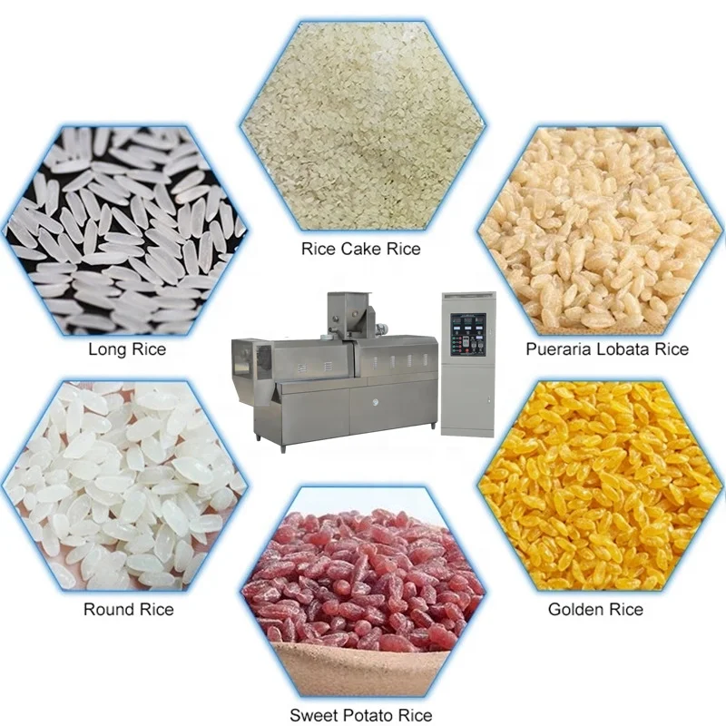 Automatic Fortified Rice Kernel Artificial Rice Extruder Processing Machine