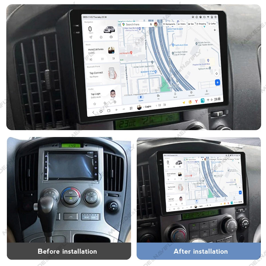 DUDUAUTO Car Radio Multimedia Player Navigation GPS Stereo Autoradio Car-play AUTO For Hyundai H1 Grand Starex 2007 - 2015