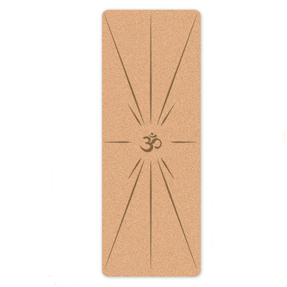 5mm Eco-friendly Cork TPE Printed Yoga Mat, Anti-slip Gym Cushion, Home Fitness Pad, Pilates Mats, Wholesales