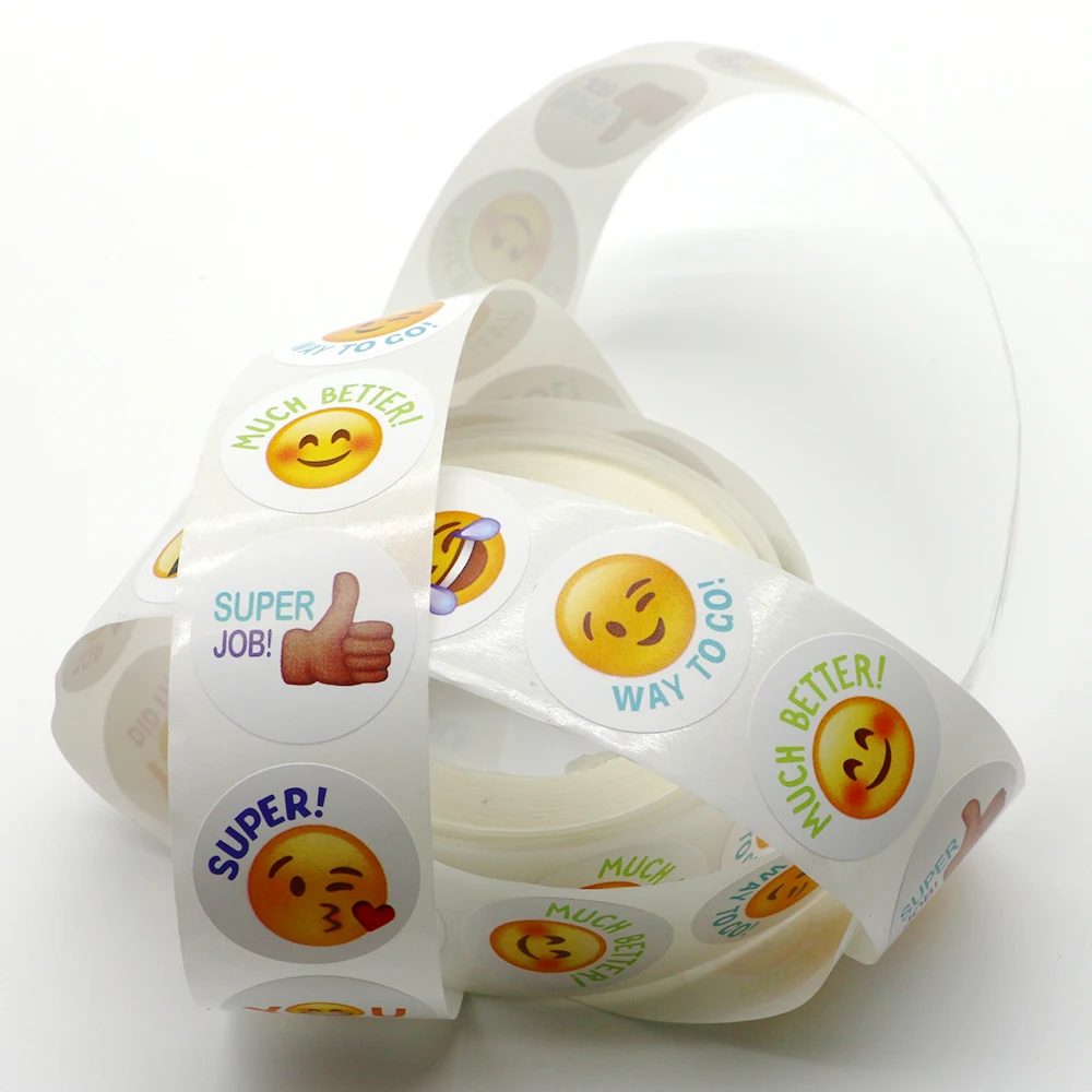 High Quality Round Sticker Label, Printing Machine Roll Sticker, Printed Adhesive Colorful Stickers for Packaging