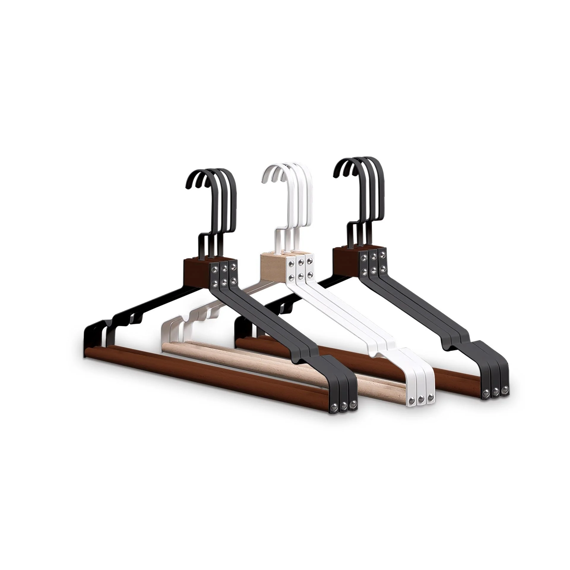 New Arrival Stylish Beech Wood Single-Tier Designer Multi-Functional Clothes Hanger Solid Single Lacquer Technique Wardrobe