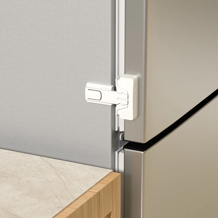 Updated Amazon Hot Selling Child Proof Refrigerator Lock, Fridge Locks for Kids with Sticky Adhesive Pads