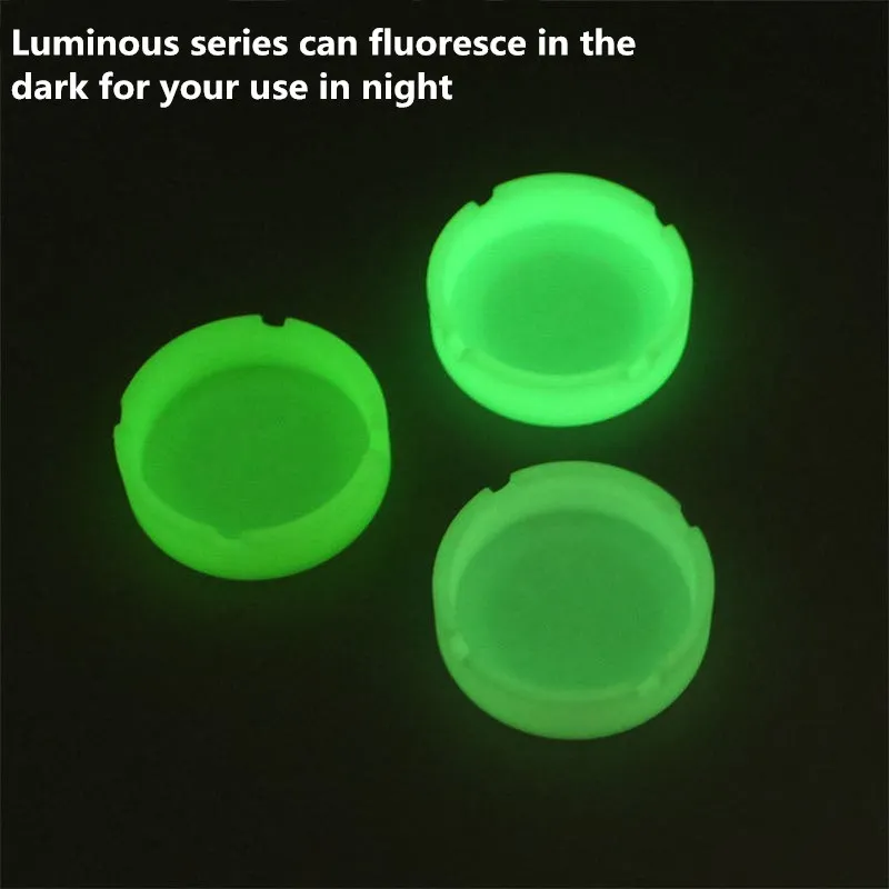 OEM Camouflage Silicone Soft Round Ashtray Ash Tray Holder Luminous Portable Fluorescent Ashtray Anti Scalding Cigarette Holder