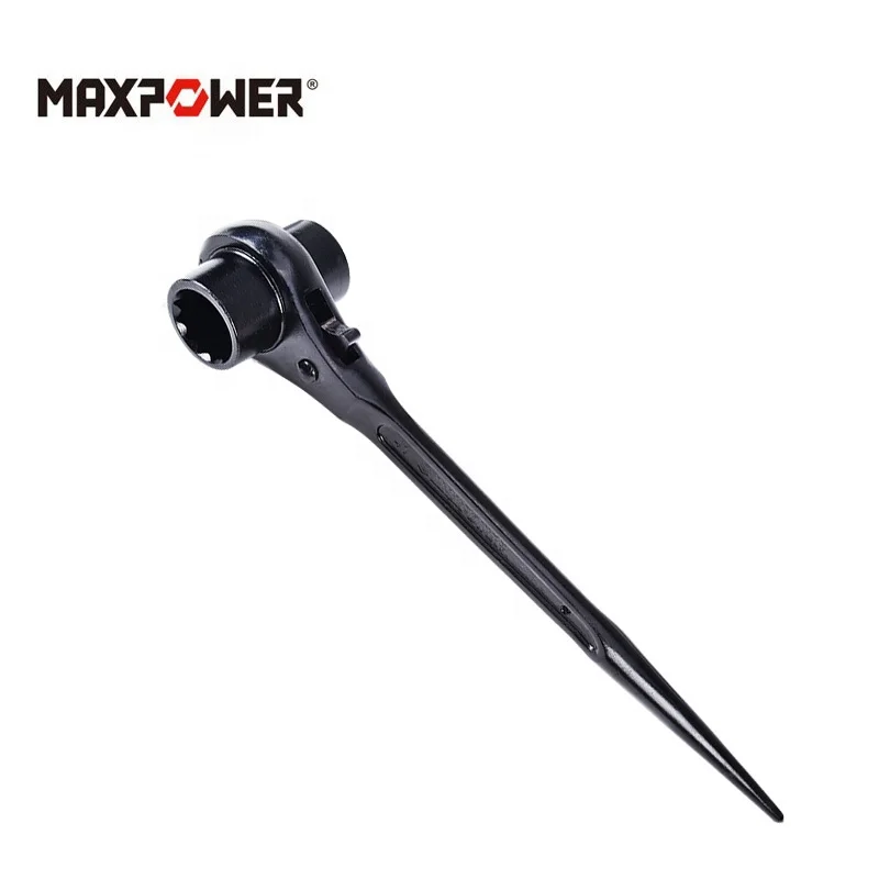 Гаечный ключ MAXPOWER с трещоткой двухсторонний шестигранный для строительных лесов
