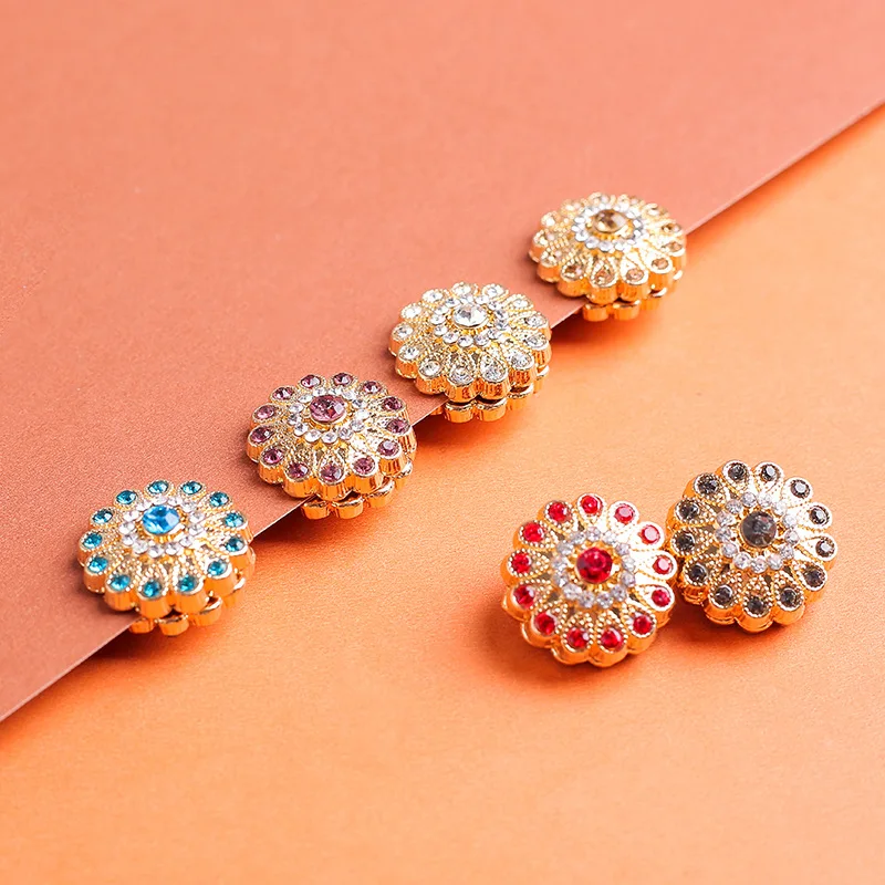 Wholesale Ladies Luxury No Snag Hijab Magnets Scarf Clip Magnetic Hijab Pins Accessories with Rhinestones