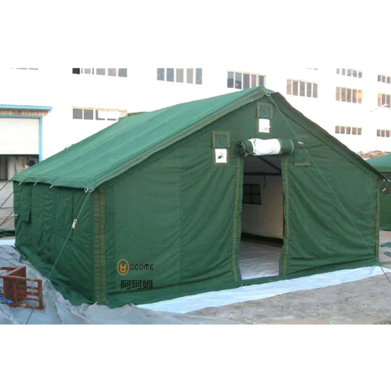Wholesale canvas waterproof rescue outdoor camping camouflage Disaster Relief Tent Refugee Tent Emergency Relief Tent