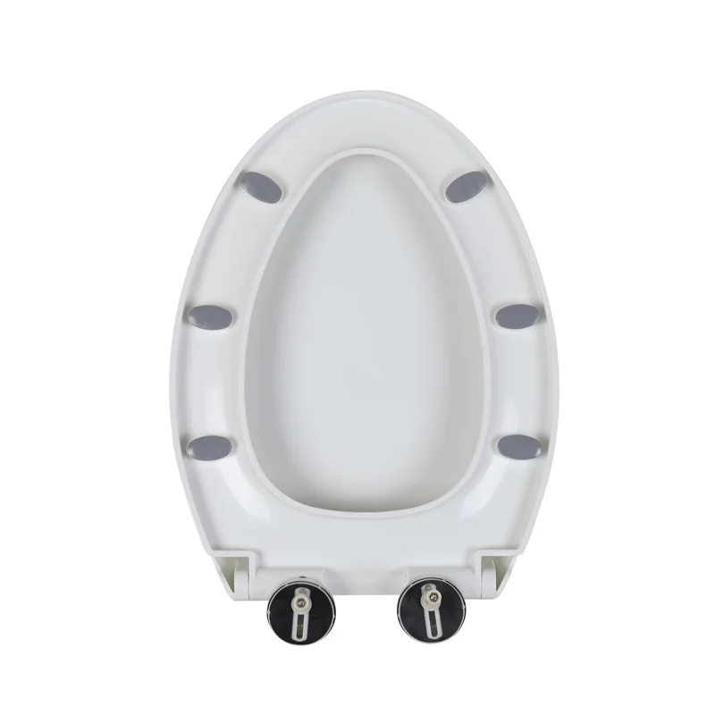 Hot sales toilet lid KJ-896C in China good quality modern PP plastic soft close toilet seat cover with six buffers