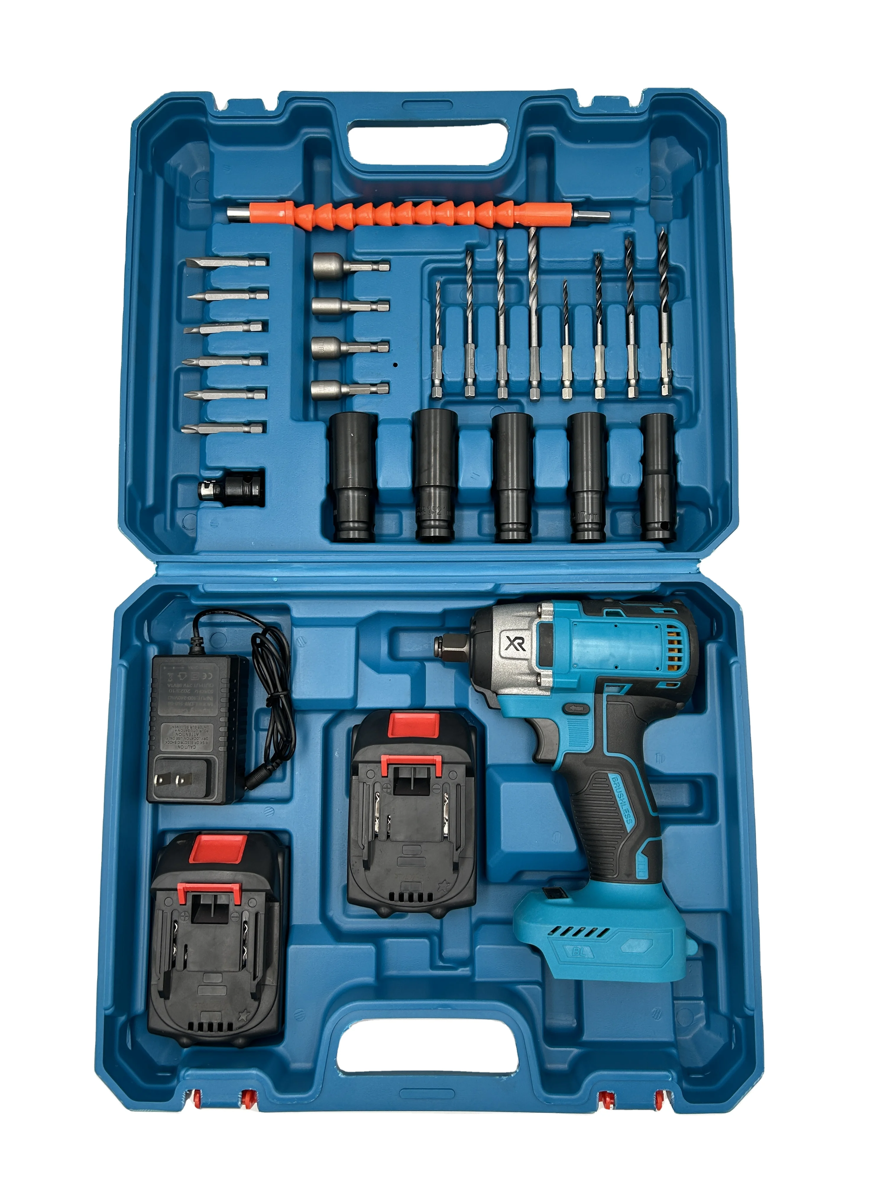 Industrial Grade Cordless Electric Impact Wrench Set Including Socket Wrench for Convenient Use