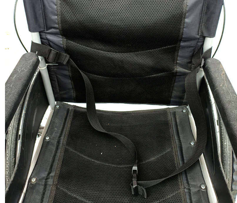 Adjustable Wheelchair Seat Safety Belt Bed Restraint Strap Anti-Fall Waist Belt for Elderly Patient