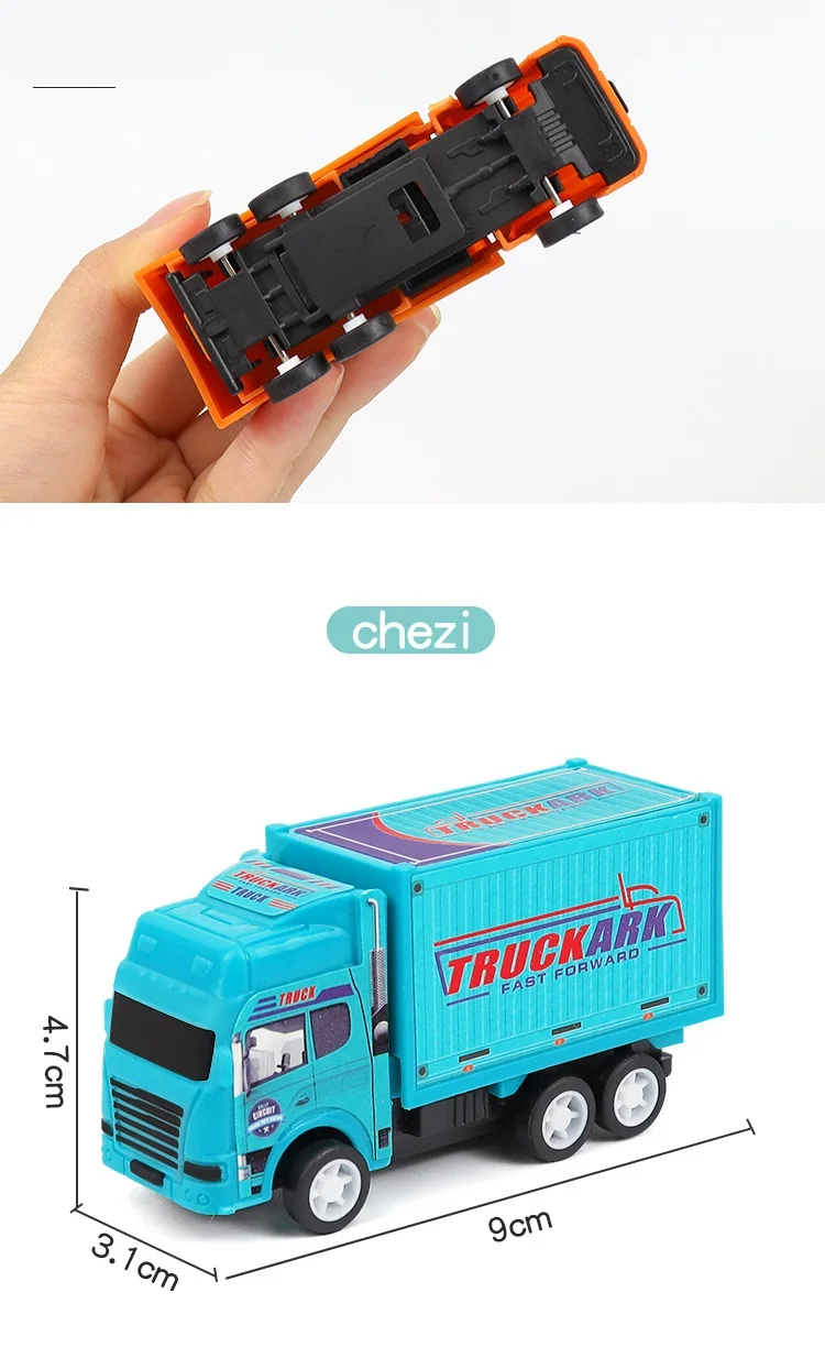 mini Shipping Container Truck Transporter pull back truck toy