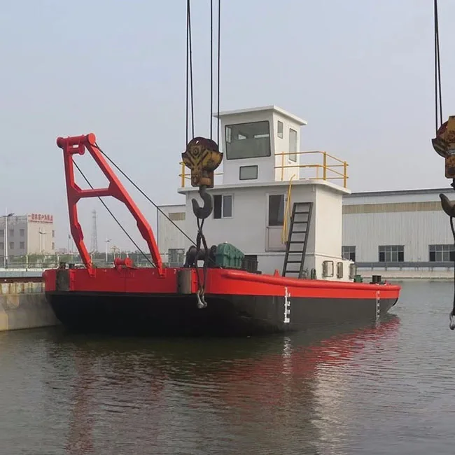 Steel structure tug boat with hydraulic crane fuel pump for material supplying
