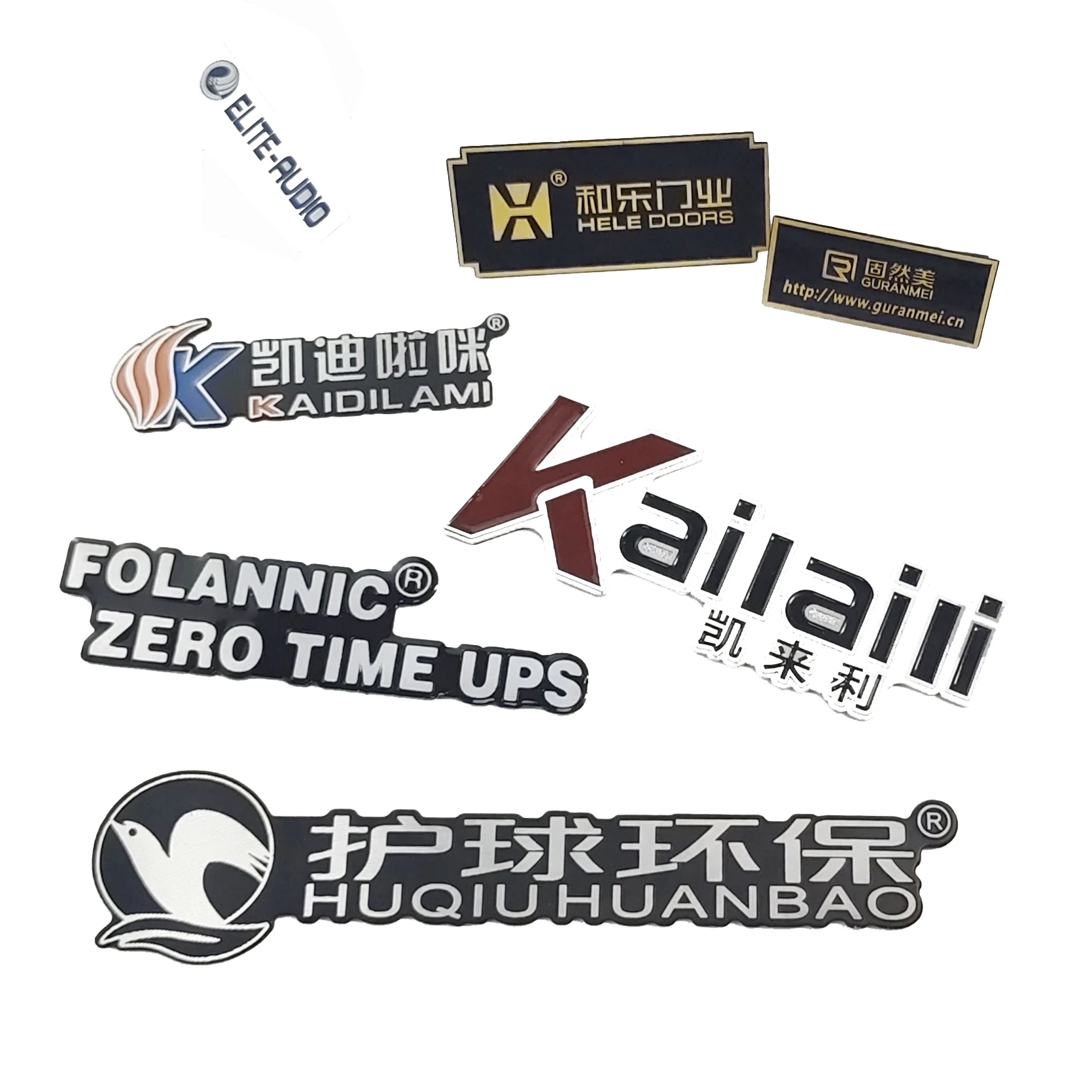 Alphabet logo License plate Various styles OEM Custom design Body Brand Logo decorative items for car