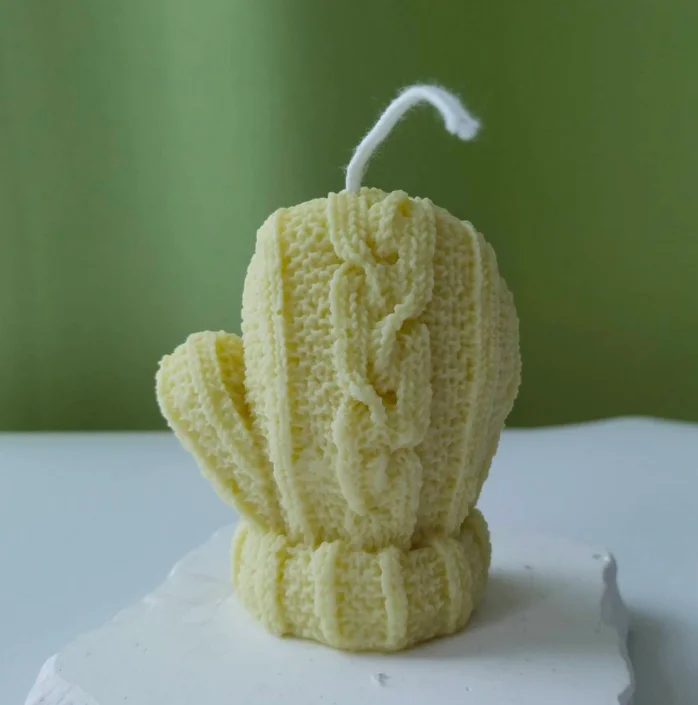 2024  accessories decorative aromatic candles new year decoration house Wool glove Candle for gift set party hotel bedroom