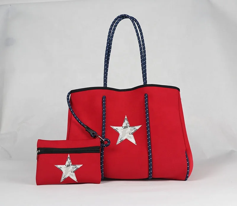 Оптовая продажа, Модный Большой Вместительный светильник wight, Высококачественная пляжная сумка, дамские перфорированные неопреновые сумки-тоут