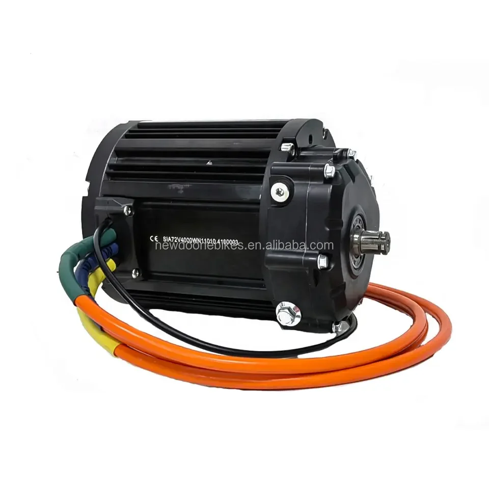 QS motor 138 90H 72V 96V 4000w mid drive gear motor fardriver ND72530 ND72680 controller for motorcycle scootor