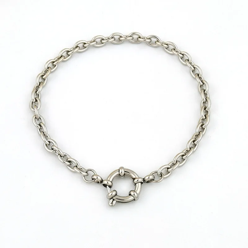 Non tarnish stainless steel gold plated paper clip chain bracelet for women
