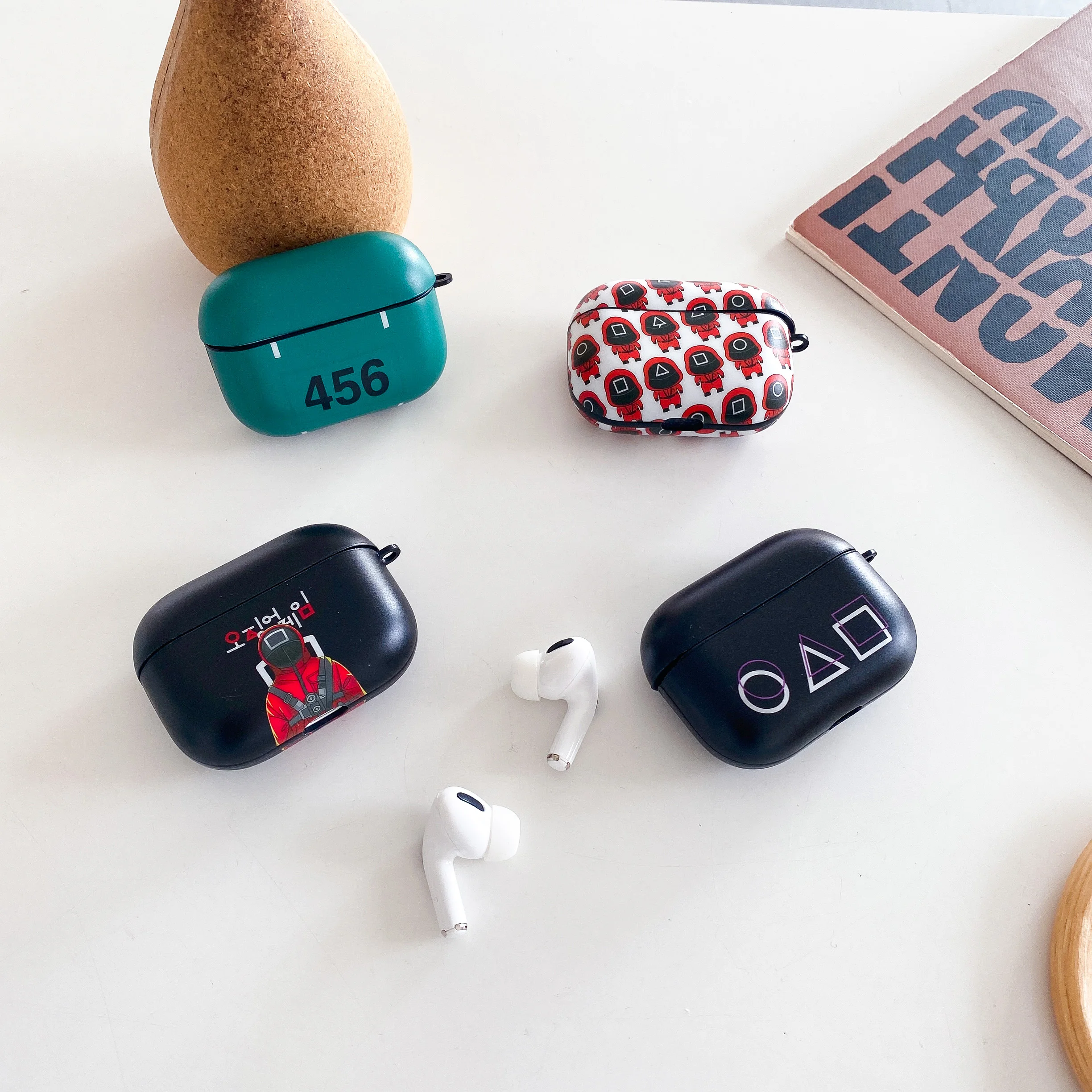 2021 корейский ТВ персонализированный маскарадный человек ТПУ чехол для Airpods Pro мультяшный кальмар для Airpods 1 2 3 игра солдат