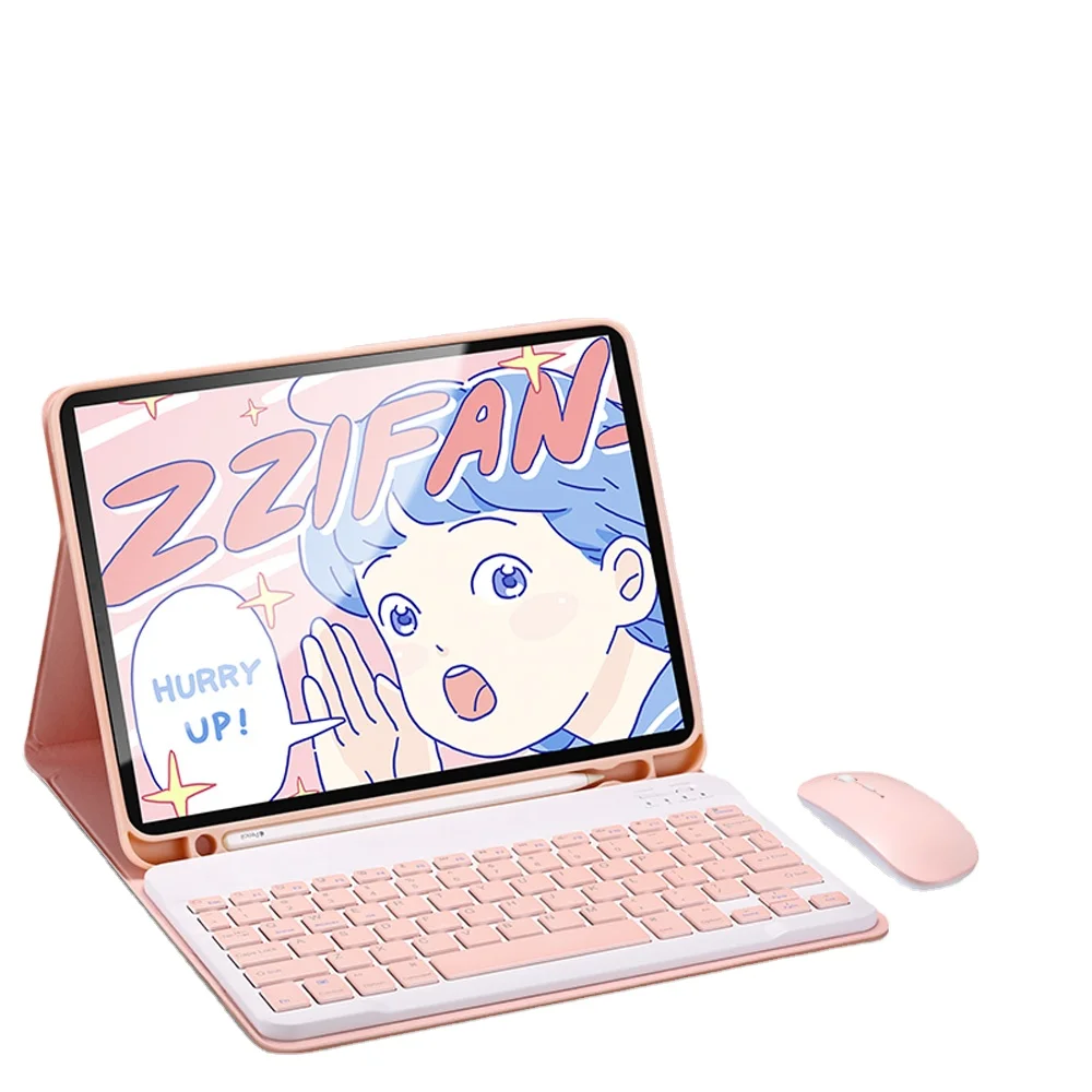 Samsung A9+ Tablet Bluetooth Keyboard Holster Galaxy A9 8.7 inch RGB Wireless Bluetooth Keyboard Cover Keyboard & Mouse Set