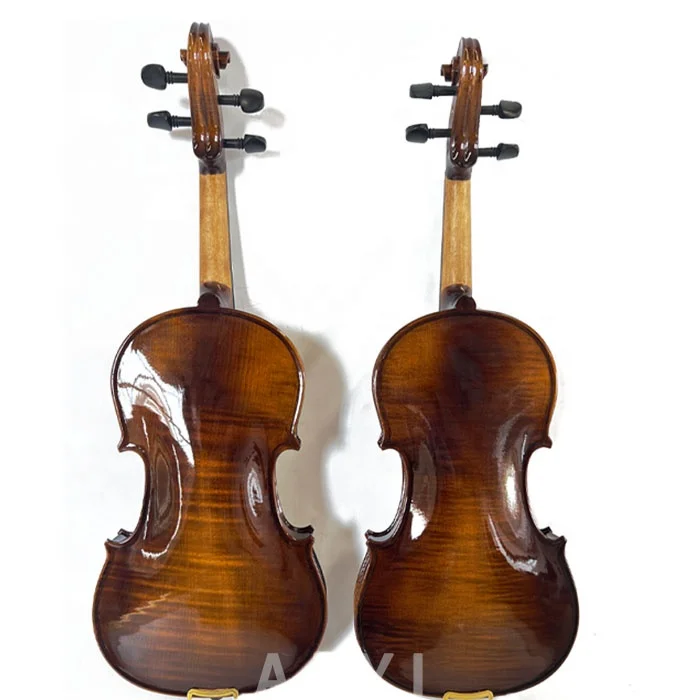 Violin  Wholesale Cheap Price Factory  Flame Maple Face Spruce German 4/4 Violin Kit