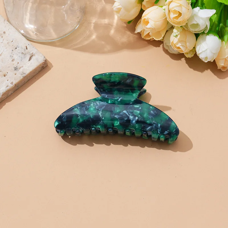 High quality new color acetic acid claw hair fashion 6cm oval women acetate hair claw clip hair accessories