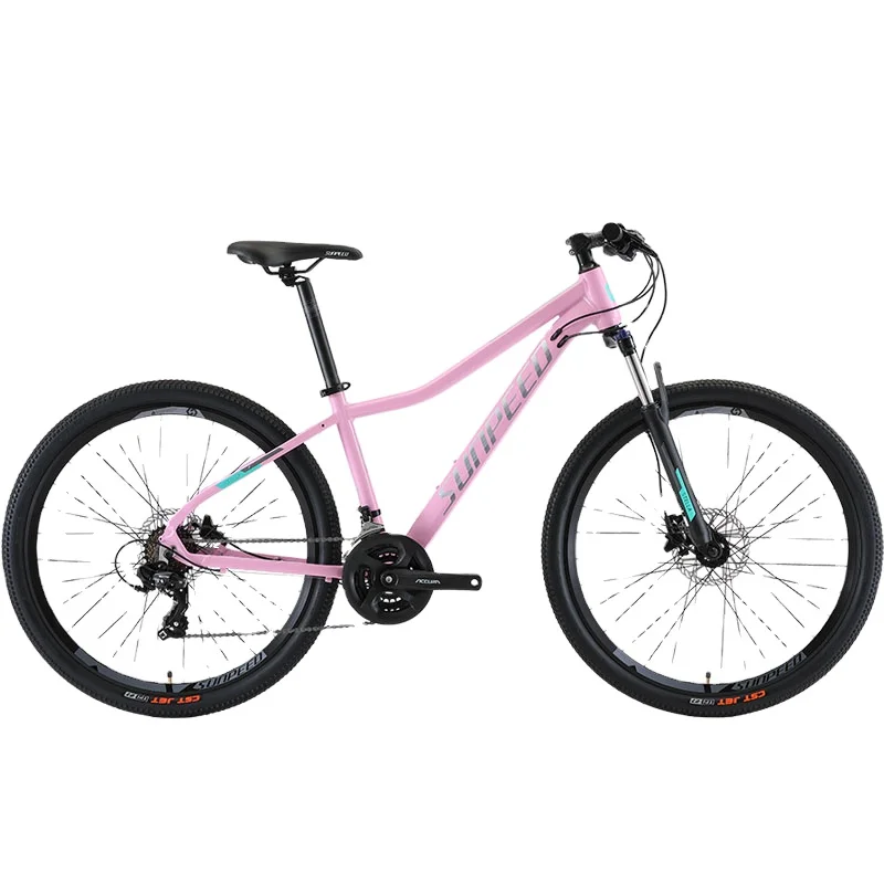 SUNPEED STELLA Women/Adult Hardtail Mountain Bike 27.5-Inch Wheels 24-Speed Twist Shifter 13.5 to 17-Inch Lightweight Aluminum