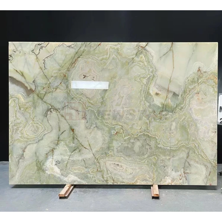Newstar Wholesale Polished Green Jade Onyx Marble Stone Slabs For Table Bathroom Wall Onyx Tiles