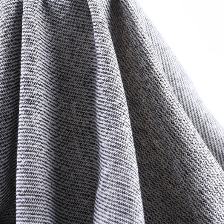 TC CVC  yarn dyed stripe knitted french terry knit fabric for sport