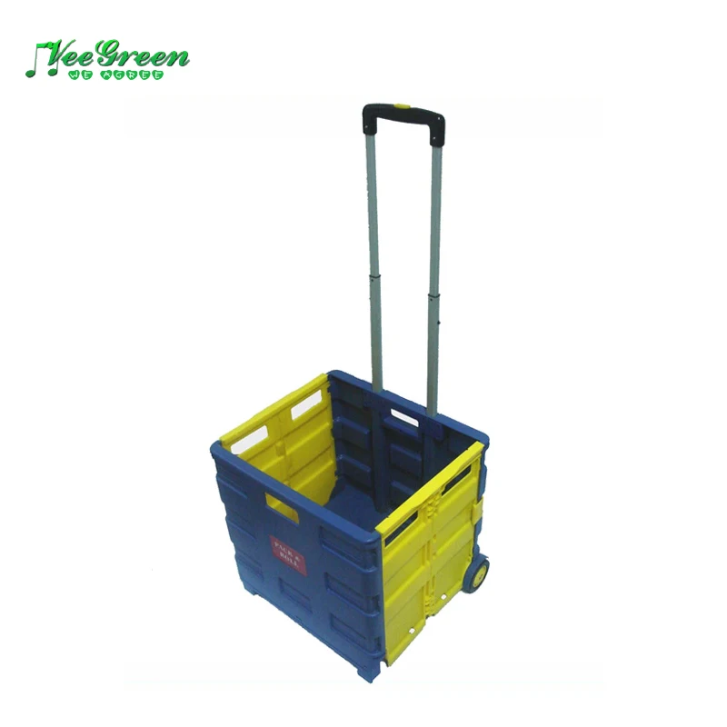 Small Rolling Storage Portable Folding Shopping Trolley & Carts for Supermarket