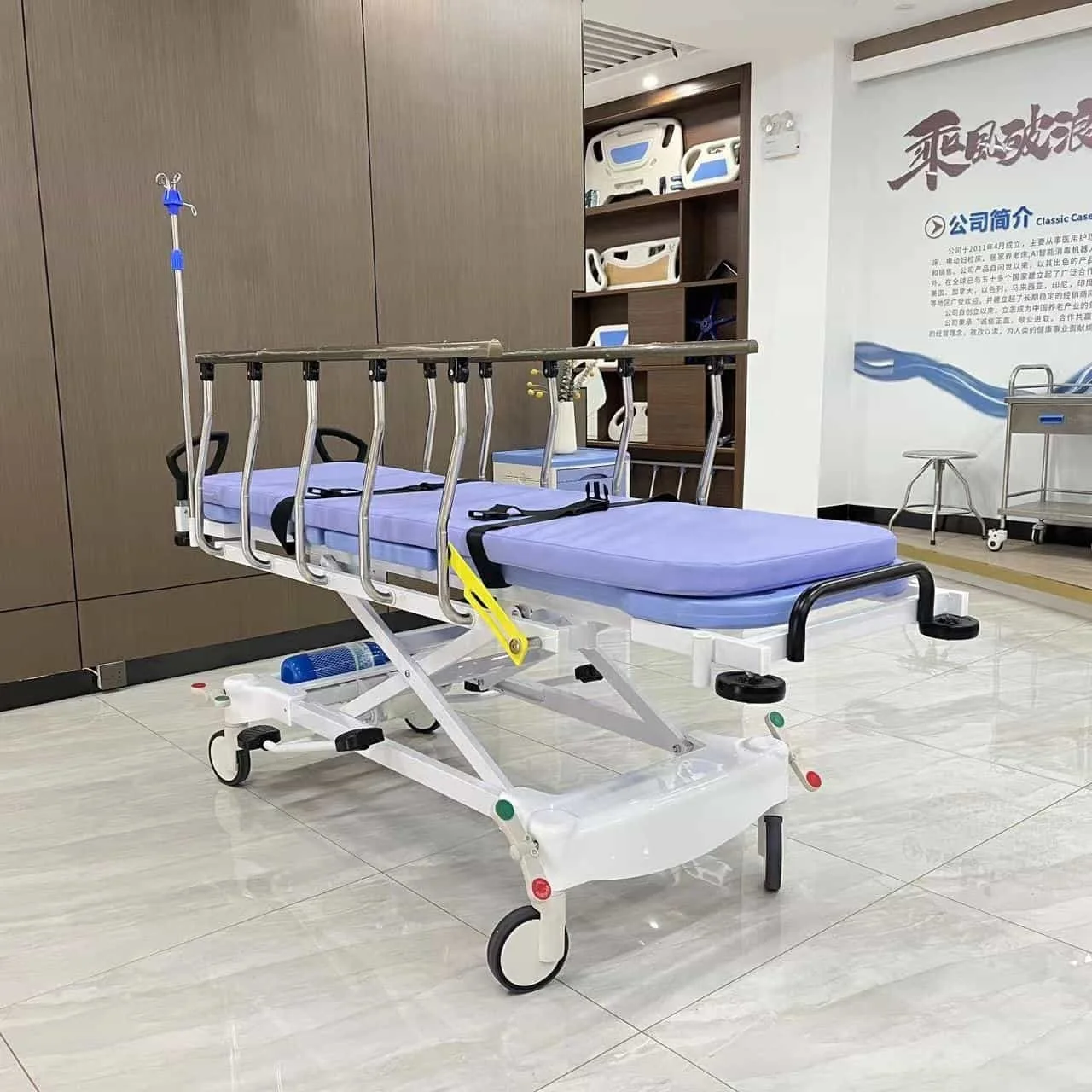 Medical hydraulic patient transfer stretcher bed multifunctional emergency stretcher trolley