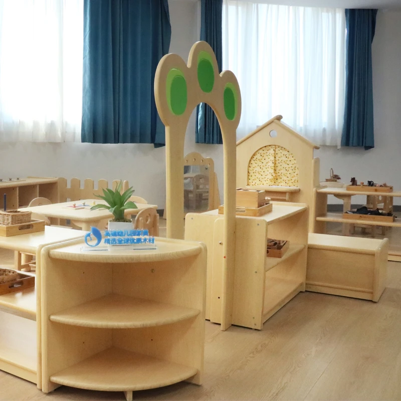 Kindergarten Children Library Home Furniture Acoustic Learning Tree Bookshelf For Childcare Daycare Shelves Reading Corner Room