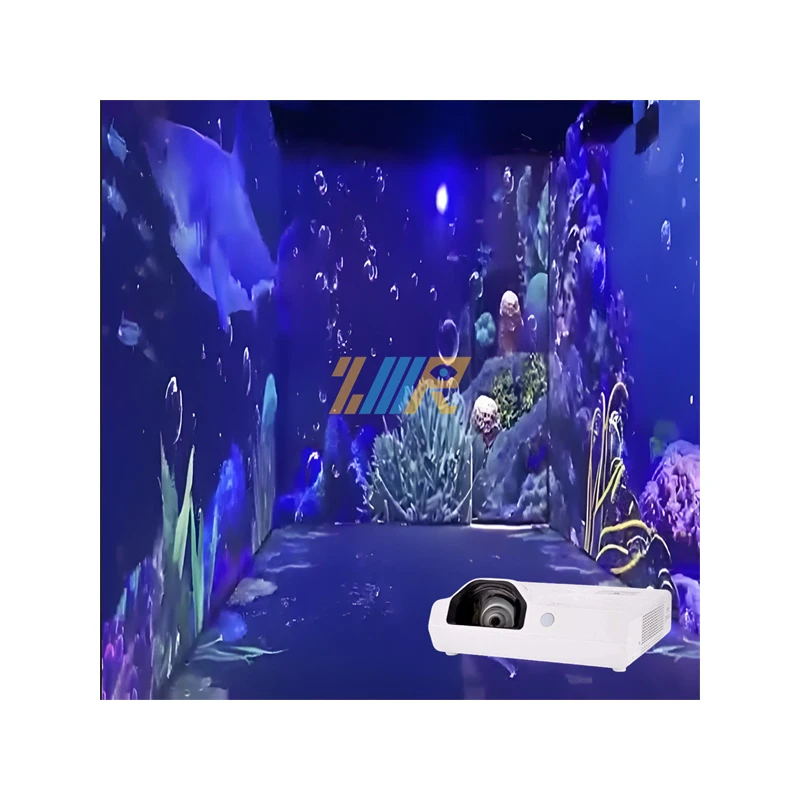Immersive holographic laser projection Immersive large hologram projector Immersive holiday projection mapping