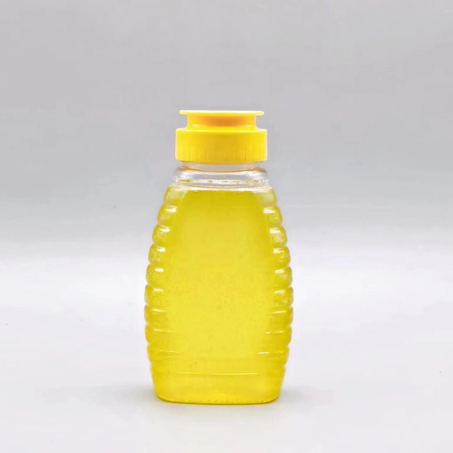 180ml Honey Bottle Empty PET Bottle Food Grade for Sauce/ Honey/Ketchup Squeeze Bottle Two Covers
