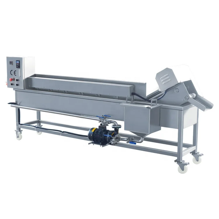 Small belt conveyor continuous frying machine potato chips frying production line doughnut continuous belt fryer