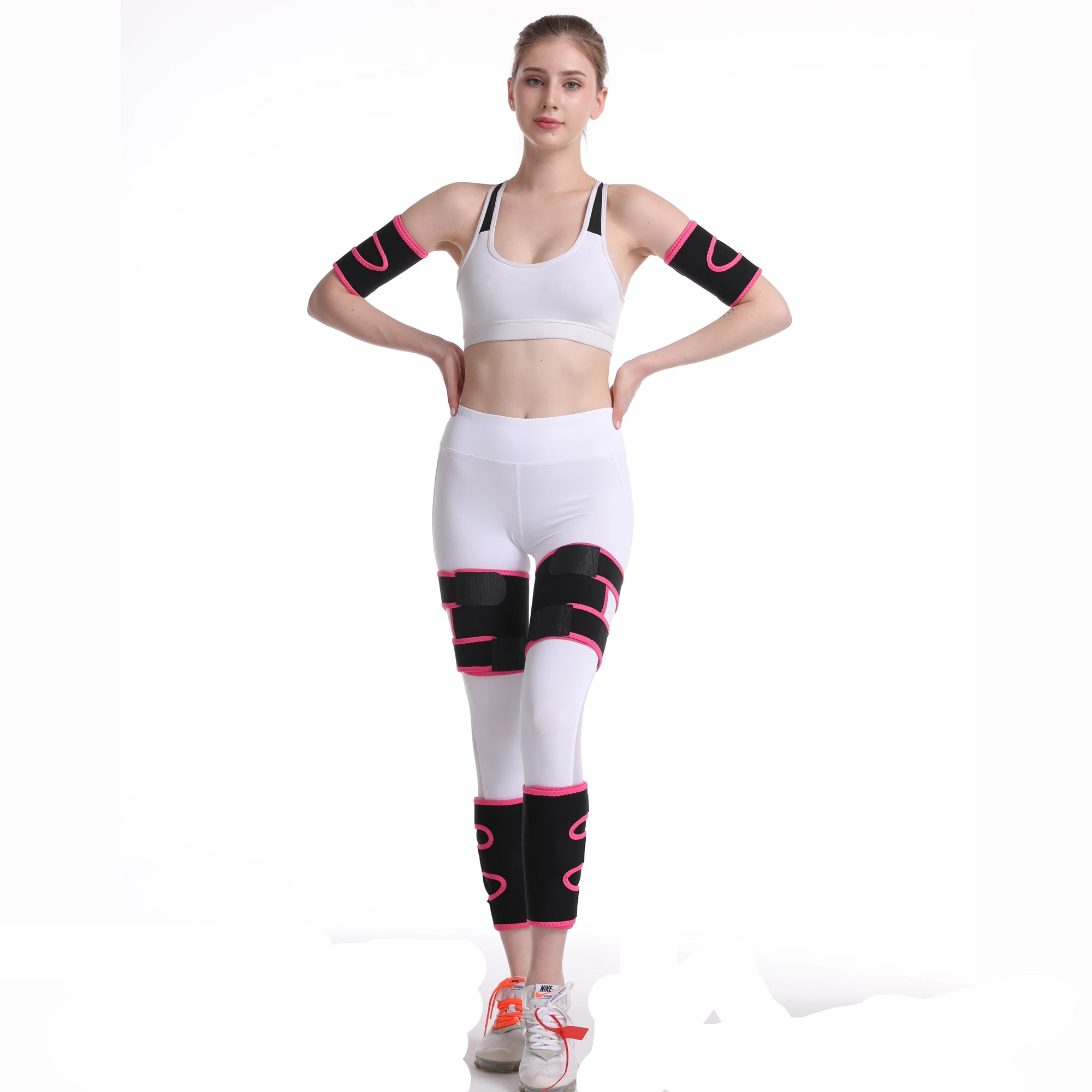 Wholesale 3 in 1 Waist Thigh Trimmer and Butt Lifter Arm Sweat Bands Leg Guard Thigh Trimmer