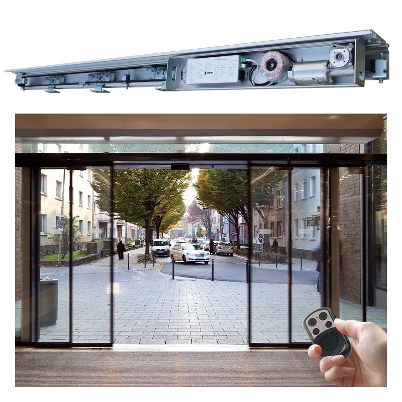 150 кг алюминиевая дверь для патио из закаленного стекла подъемные и раздвижные двери с несколькими дорожками автоматический Открыватель раздвижных дверей