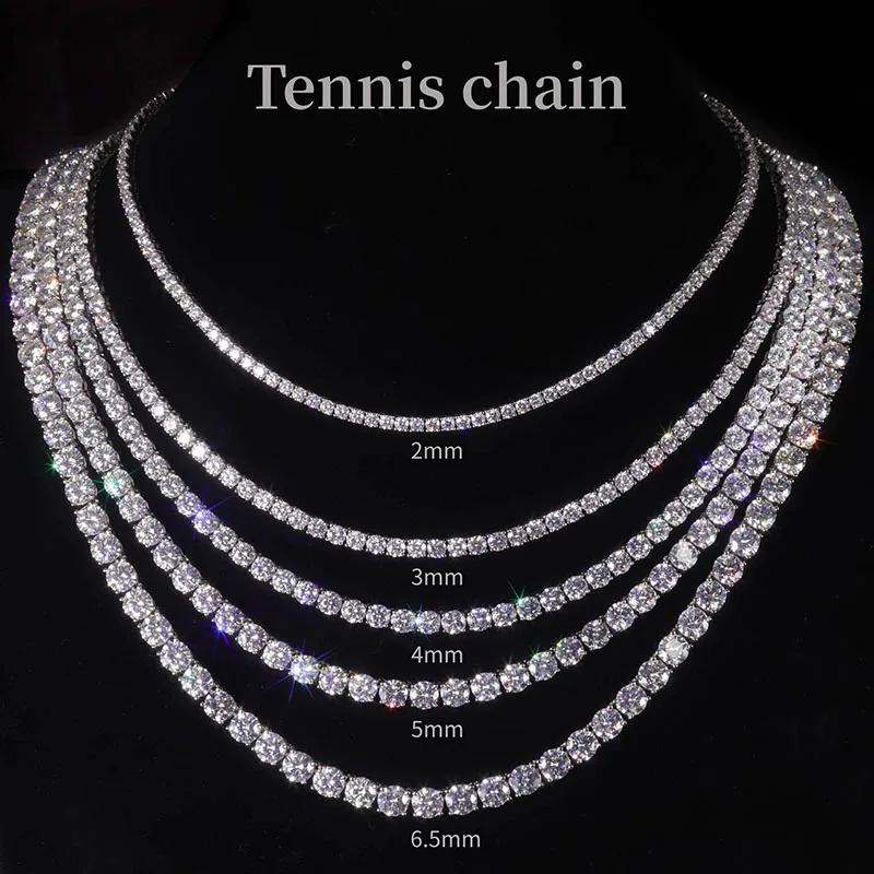Luxury jewelry 14K gold Christmas custom tennis jewelry lab grown diamond necklace sets