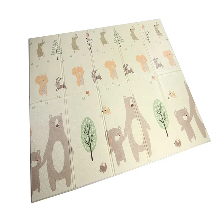 Factory XPE folding children's play mat double-sided play mat thick soft XPE material children's mat