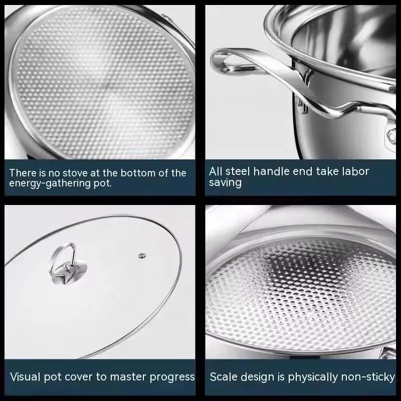 New Arrival Stainless Steel Non Stick Kitchenware Hot Pot Plate Cookware Sets Cooking Pot Set For Induction infrared gas cooker