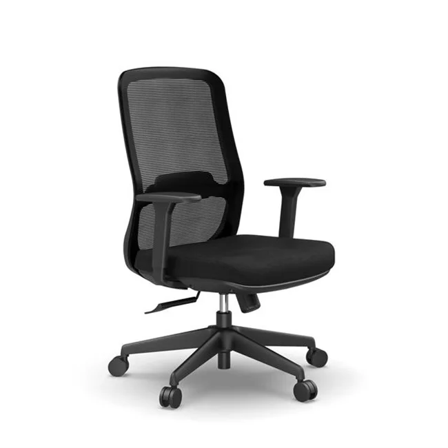 
Новейший классический стул BIFMA со средней спинкой на 5-звездочных ножках для офиса 