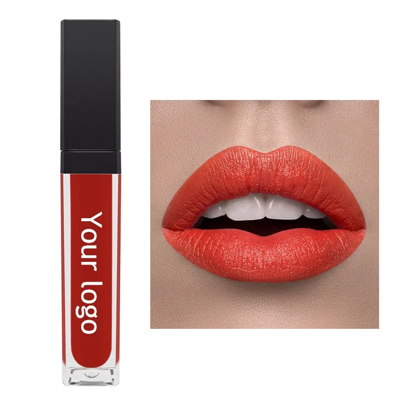 Low MOQ 33 Colors Custom Logo Matte Liquid Lipstick Private Label Vegan Lip Gloss Low Price for Wholesale