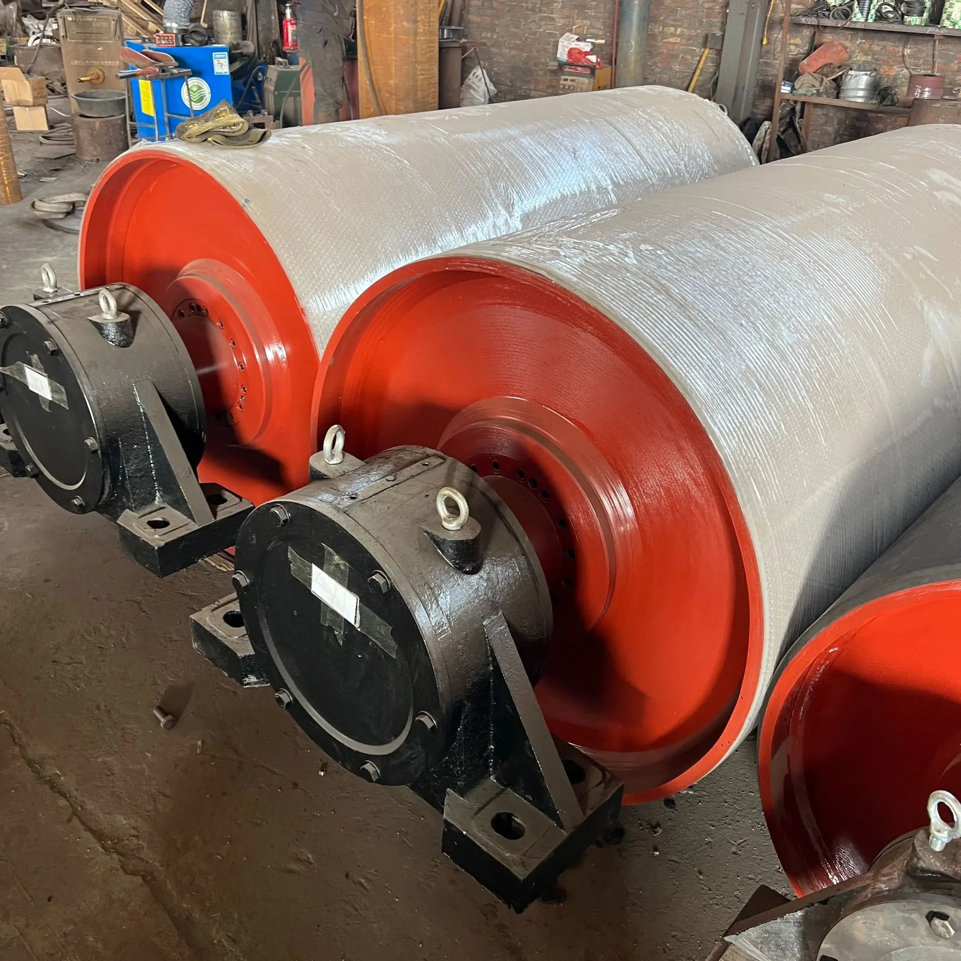 Motorized Drive Pulley Conveyor Belt Pulley with ceramic lagging