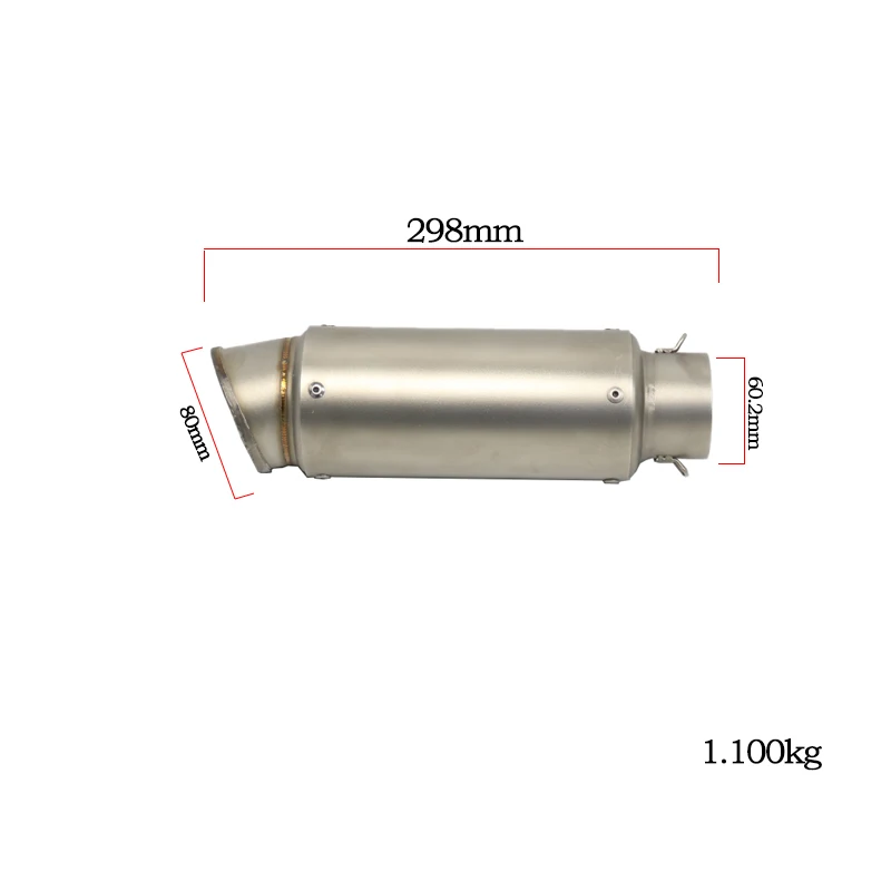 Universal Titanium dirt-bike Moto silencer Sc exhaust Pipe Stainless Steel 50-60mm Inlet Motorcycle muffler with db killer