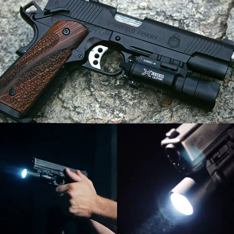Tactical X300 Weapon Light Lantern Airsoft Light Lighting Torch Rail Flashlight Zoomable Focus Led Torch