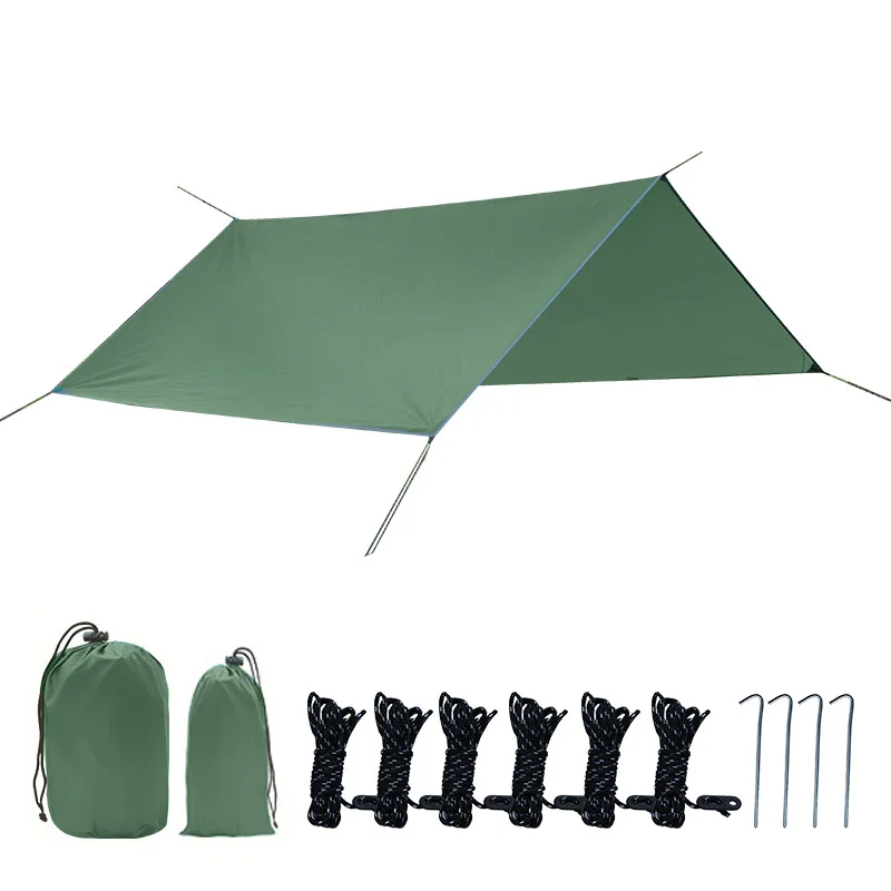 Rain Fly Lightweight Portable Camping Tarp Multifunctional Accessories Waterproof UV Resistant Hammock Tent Outdoor Sun Shade