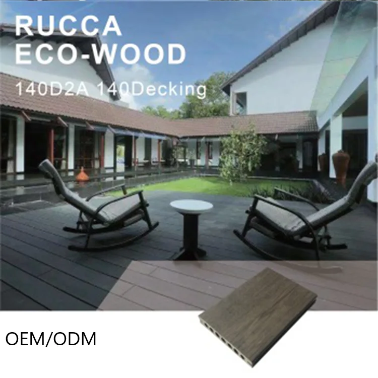 Rucca Plus WPC OEM/ODM Hollow Wood Plastic Composite Decking Outdoor Flooring