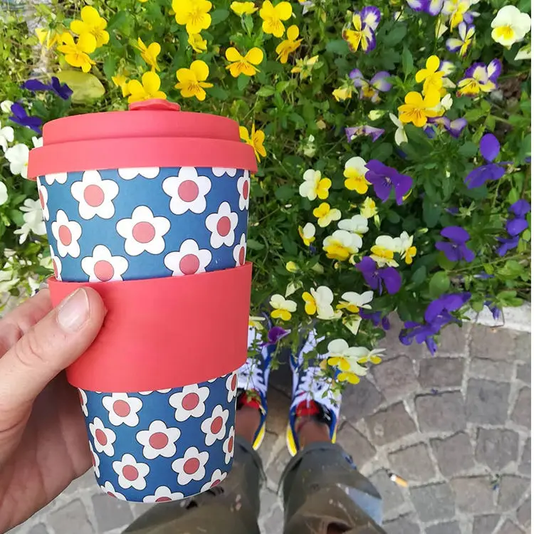 Natural Reusable Kids Eco Bamboo Fiber Coffee Tea Cup